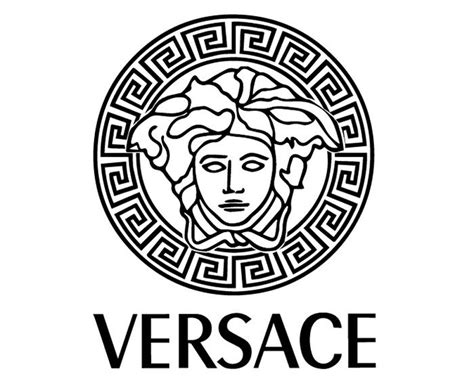 image versace logo|Versace logo black and white.